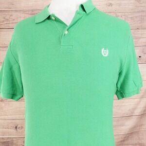 CHAPS SHORT SLEEVE GREEN MESH COTTON POLO SHIRT MENS SIZE L LARGE‎